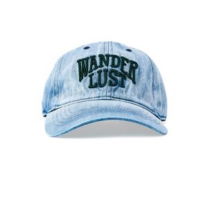 NWT Time And Tru Women's Washed Denim Wander Lust Baseball Hat One Size Blue